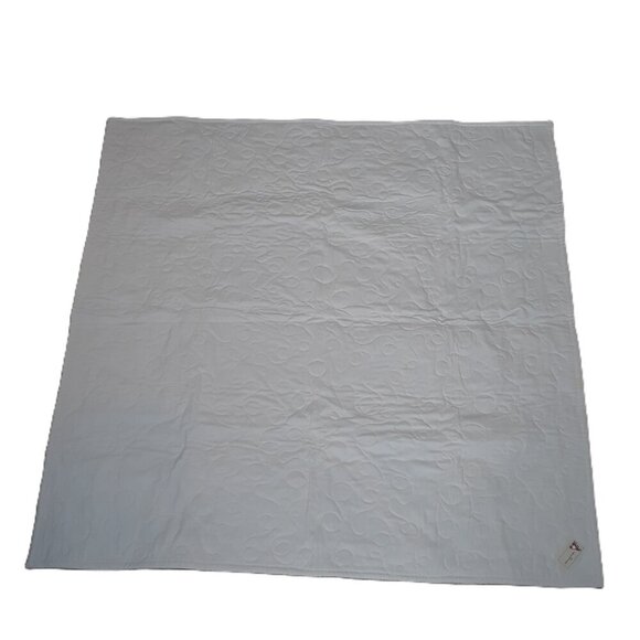 Handmade 36" Square Floral Polka Dot Patchwork Quilt Throw Blanket by Ma Rossi - Picture 6 of 10